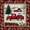 (Multi-Style) Christmas Truck-11CT Stamped Cross Stitch 40*40cm/15.75*15.75in