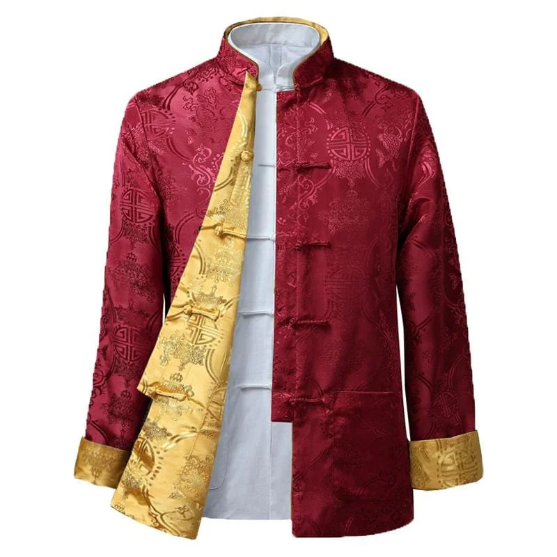 Chinese Men double sided Tang suit Jacket, Wedding tang suit jacket
