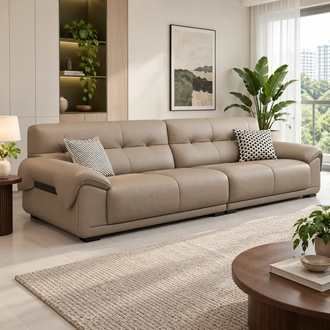 W09 Sofa - Taupe — Room setting