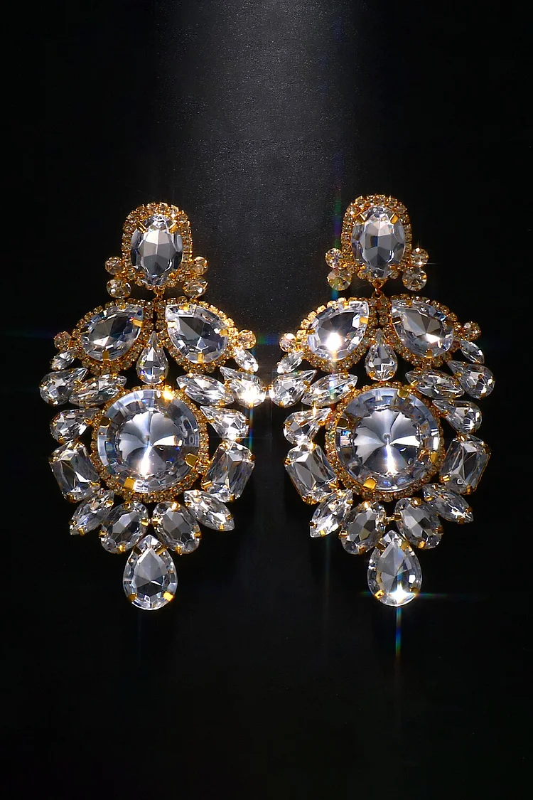 Rhinestone Faux Gem St. Patrick's Day Dangle Earrings