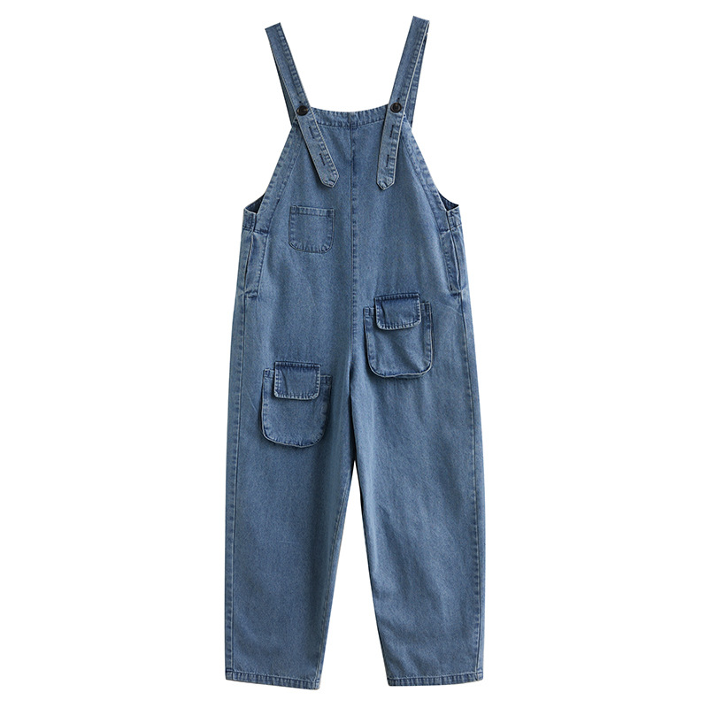 Vintage Denim Strap Jumpsuit