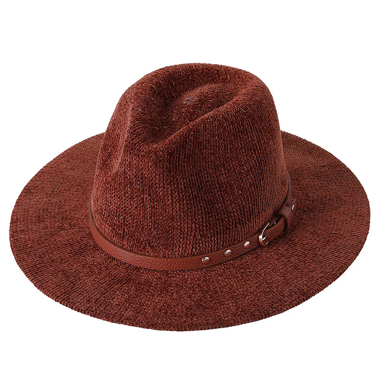 Betsy Knitted Fedora - Caramel