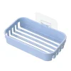 Wall Hanging Soap Box Drain Soap Holder Bathroom Accessories Suction Cup Soap Dish Tray Soap Dish for Bathroom Soap Container