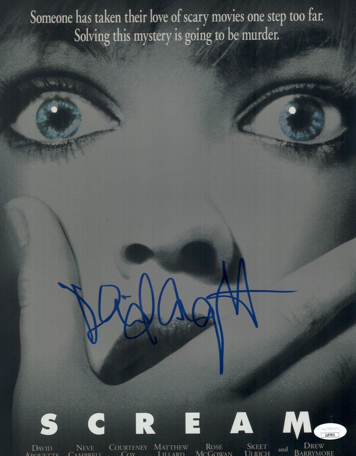 DAVID ARQUETTE Signed SCREAM 11x14 Photo Poster painting DEWEY Autograph JSA COA Cert