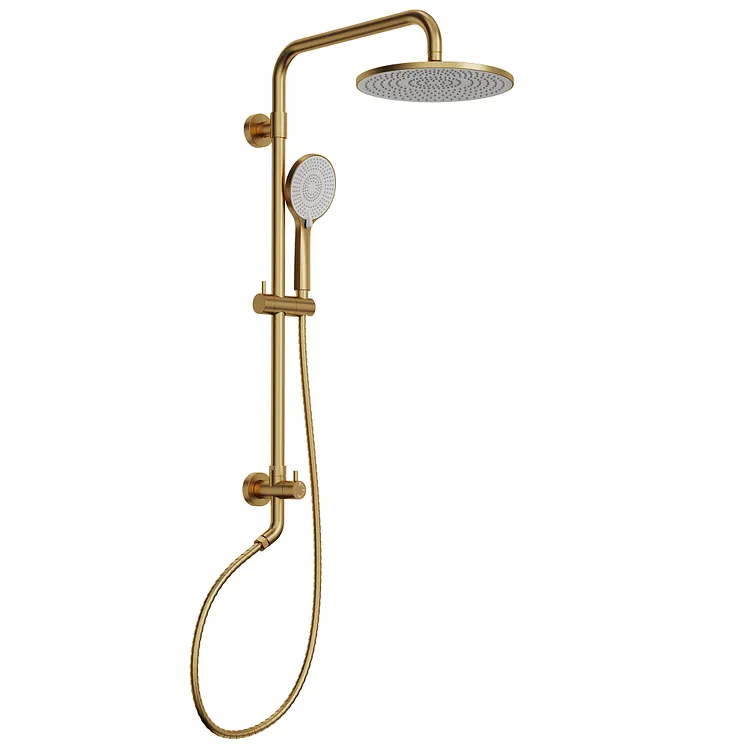 EVERSTEIN 10" Exposed Dual-Function Shower System without Valve Body Brushed Gold