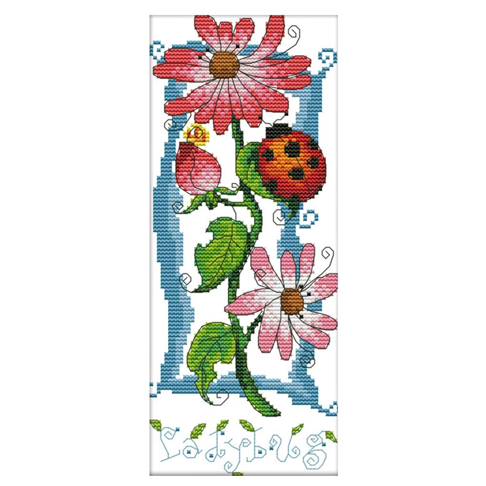 

Flower language - 14CT Stamped Cross Stitch - 14*30cm, 501 Original