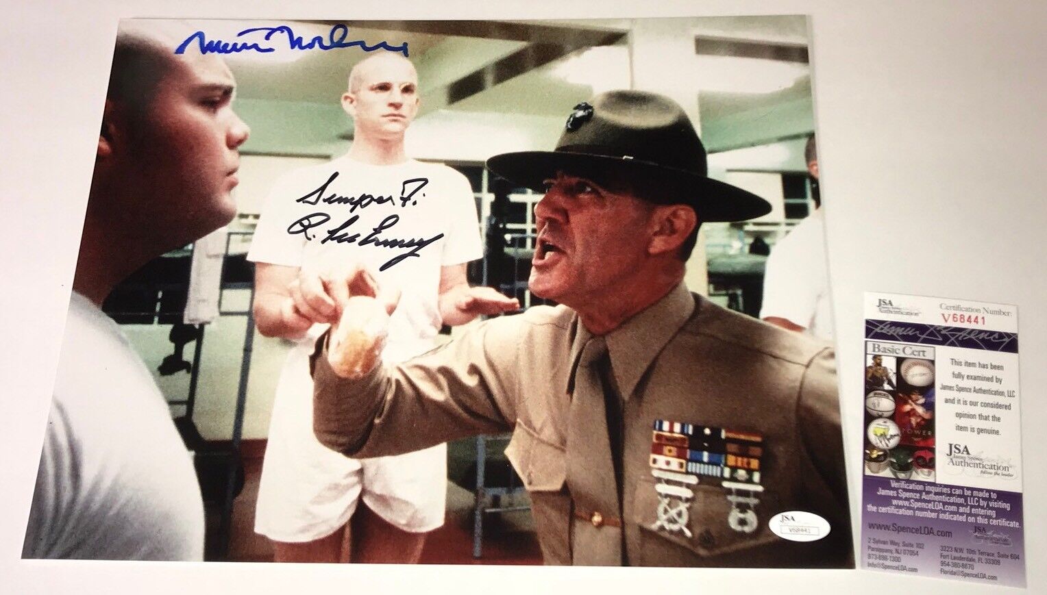 R. Lee Ermey & Matthew Modine Signed FULL METAL JACKET 11X14 Photo Poster painting JSA COA