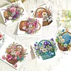 6pcs Mothers Day Bouquet Diamond Art Cards DIY Diamond Painting Gift Card