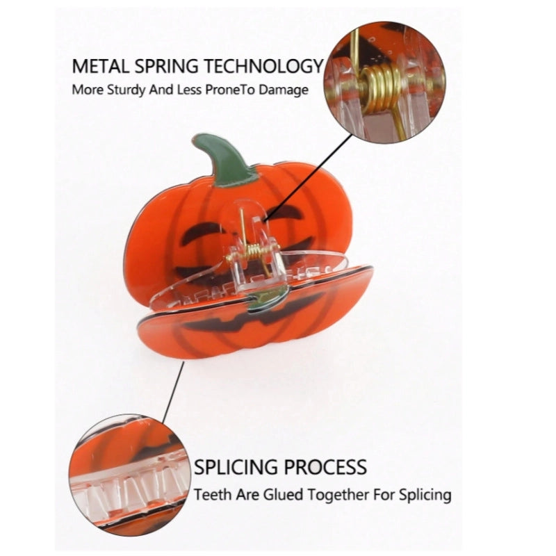 Halloween Punk Women’s Pumpkin Plastic Hair Claws