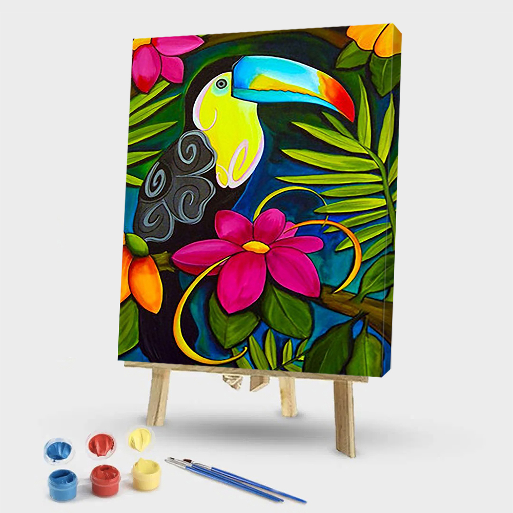 

40x50cm - Paint By Numbers Bird Flower, 501 Original