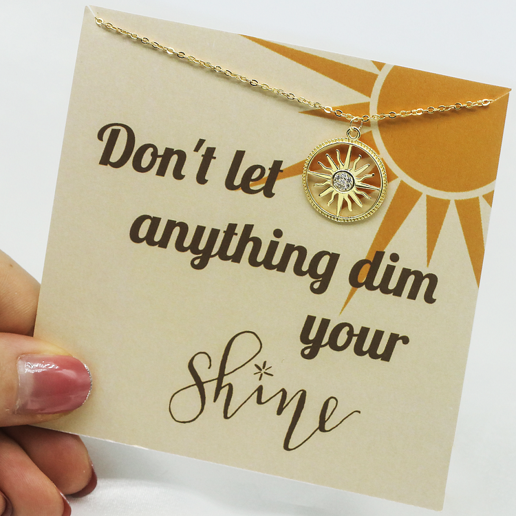 For Daughter - Don't Dim Your Shine Circle Necklace