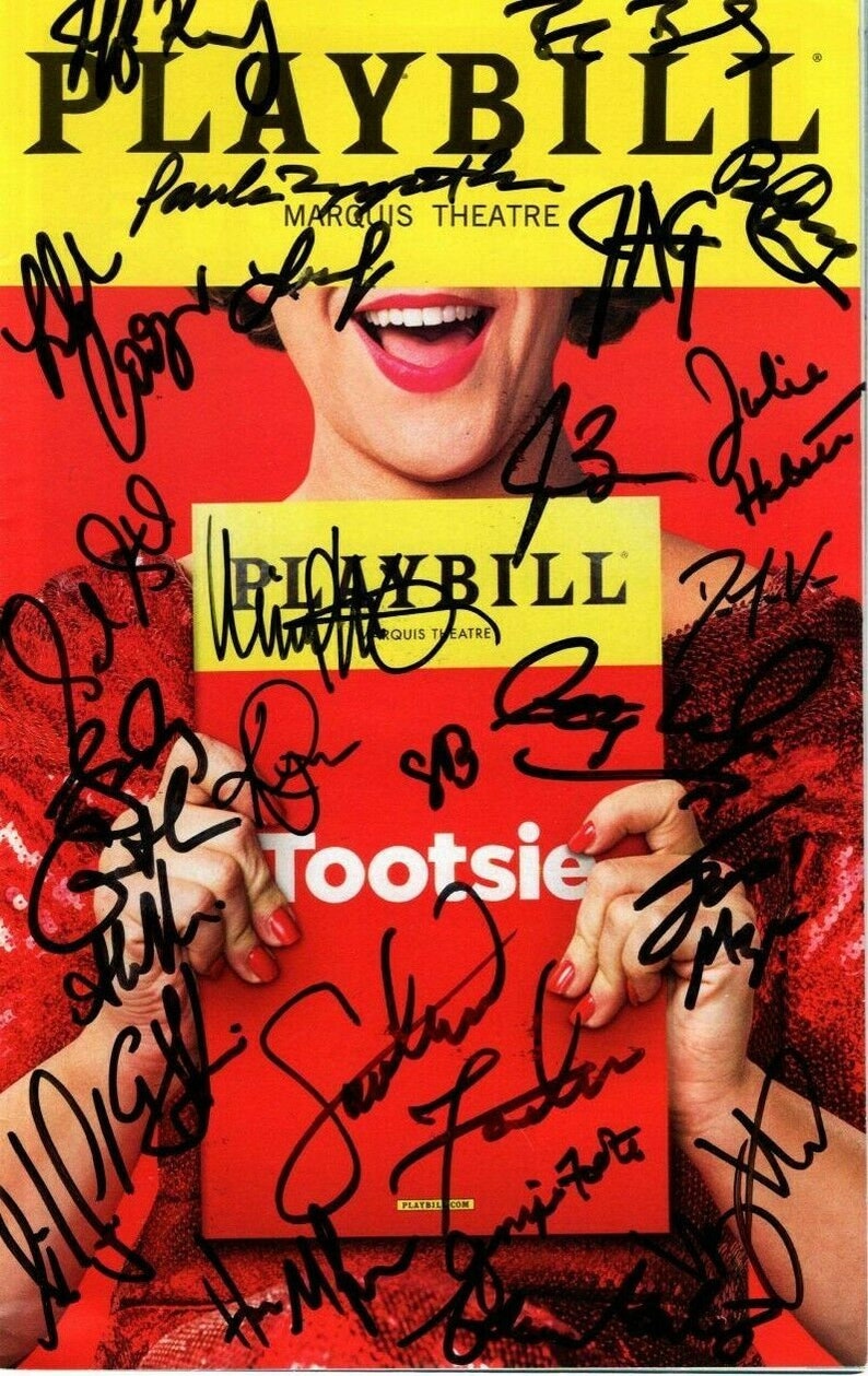 Tootsie signed autographed cast playbill