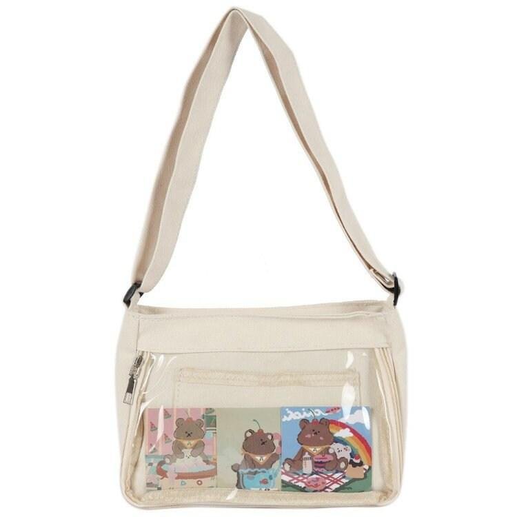 Ita Bag Canvas Clear Window Crossbody Bag
