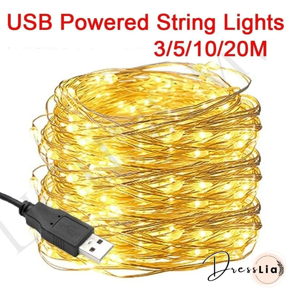 300/200/150/100/50/20 LEDs Waterproof Solar String Lights, Fairy Copper Wire String Lights for Christmas, Patio, Lawn, Garden, Wedding, Party and Holiday(1/2Pack)