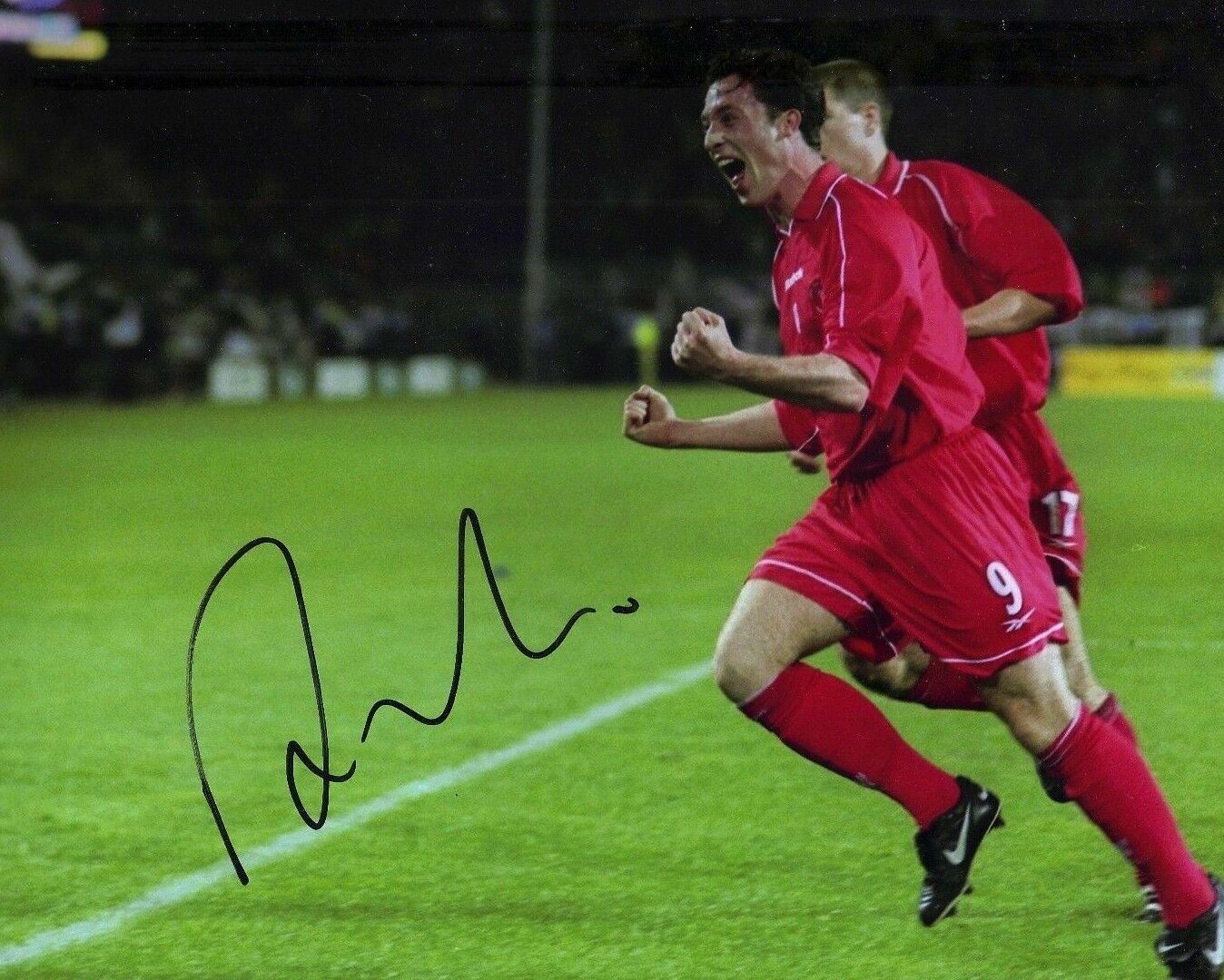 Robbie Fowler SIGNED 10X8 Photo Poster painting GENUINE Liverpool FC SIGNATURE AFTAL COA (1297)