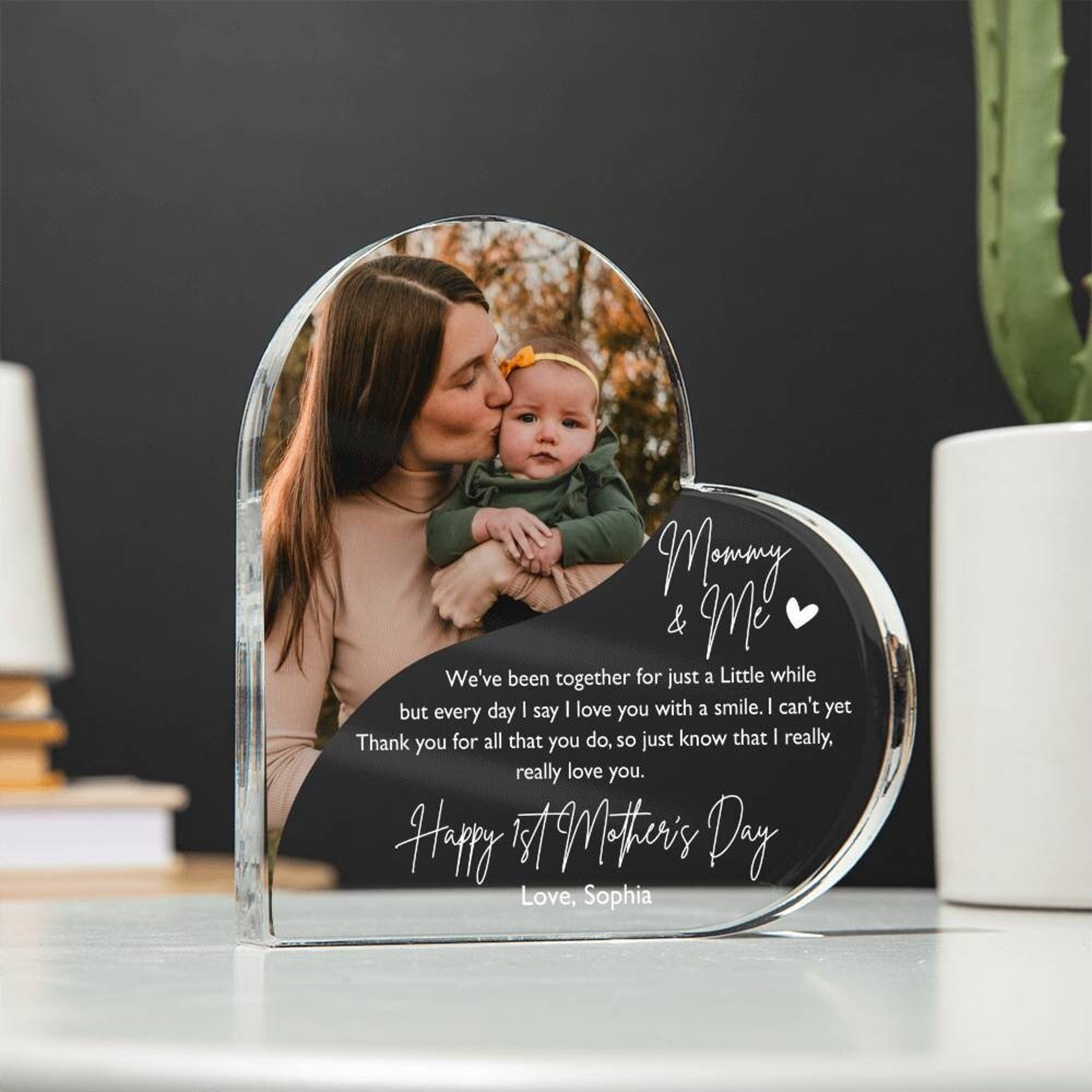 Loveyoufancy Happy 1st Mother's Day - Personalized Acrylic Plaque - Gift For New Mom