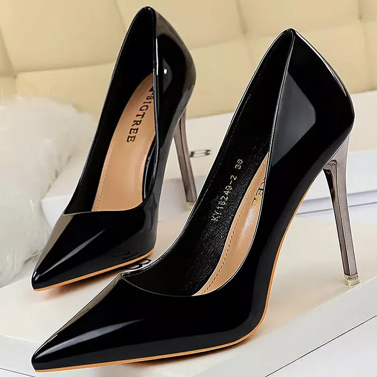 Patent Leather Woman Pumps - Sexy High Heels for Women