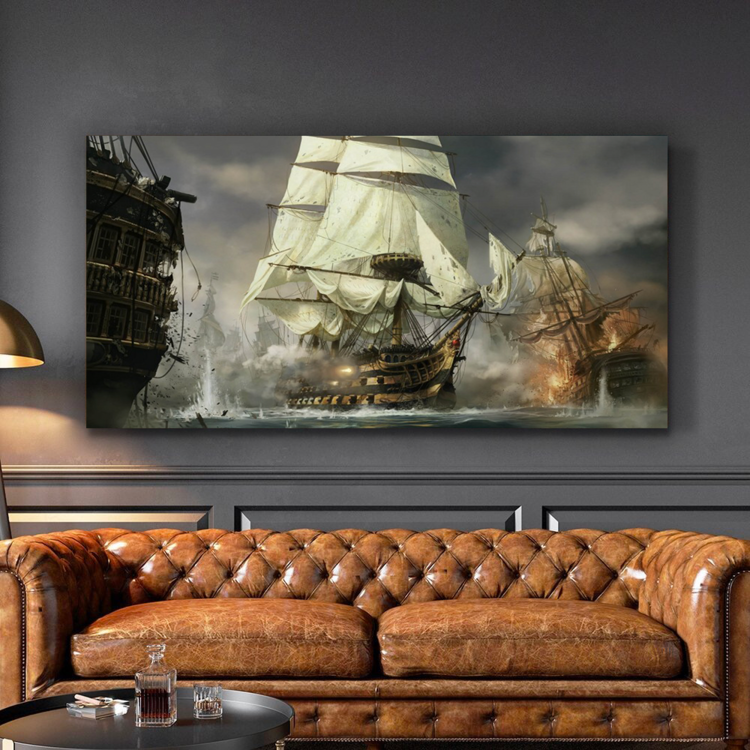 A WAR OF SAILS IN 1715 CANVAS WALL ART