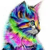 Colorful Cat  | Full Round Diamond Painting Kits