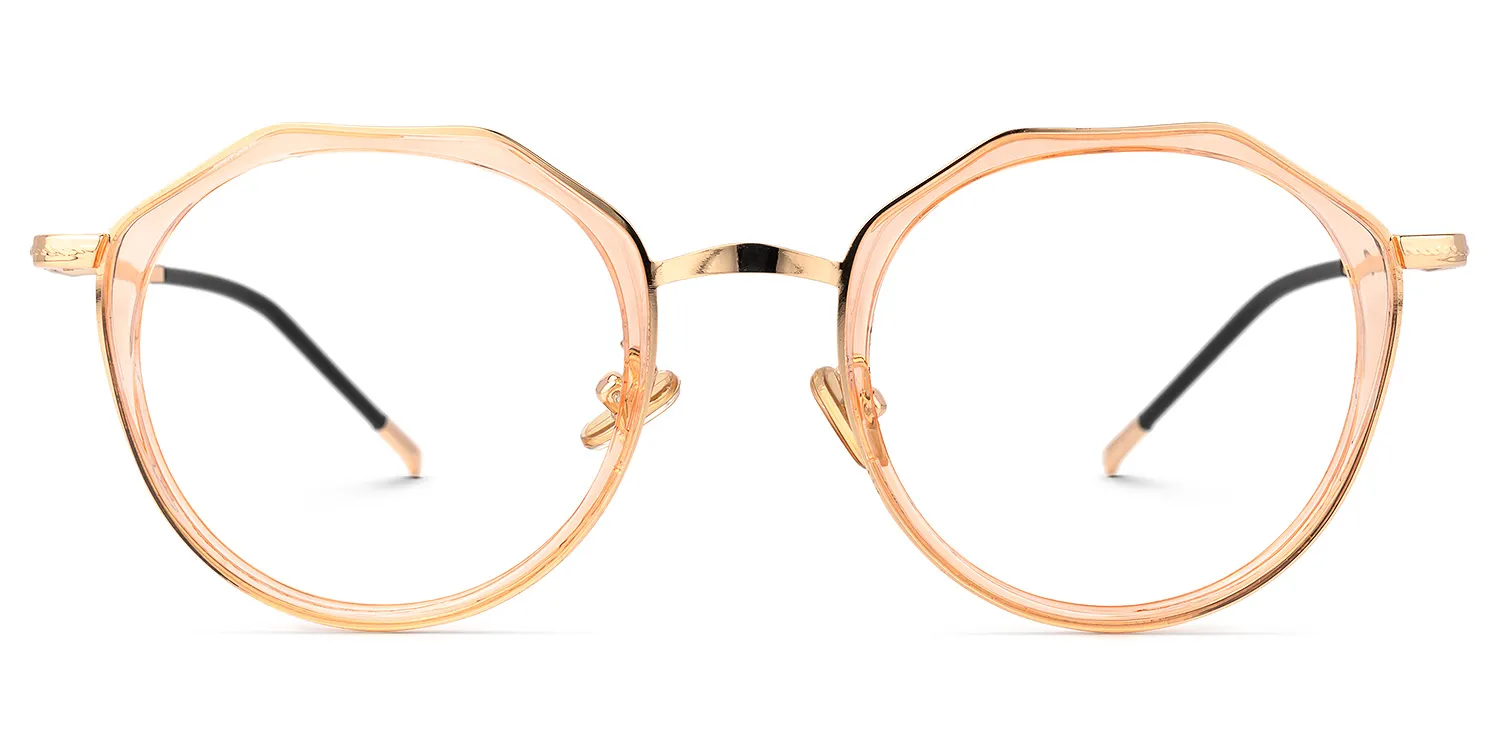 Helewise Orange Geometrisch Brille Orange