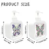 2 pi&egrave;ces de bouteille papillon Diamond Art Pump, distributeur vide rechargeable avec pompe, distributeur liquide de vaisselle pour savon &agrave; mains, lotion pour mains, shampooing et apr&egrave;s-shampoing, id&eacute;al pour l&rsquo;&eacute;vier de la salle de bain, cuisine