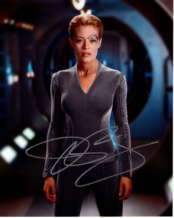 JERI RYAN Signed Autographed STAR TREK VOYAGER SEVEN OF NINE 8x10 Photo Poster painting