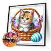 (40*40cm)Easter Egg Cat - Full Round Drill Diamond Painting