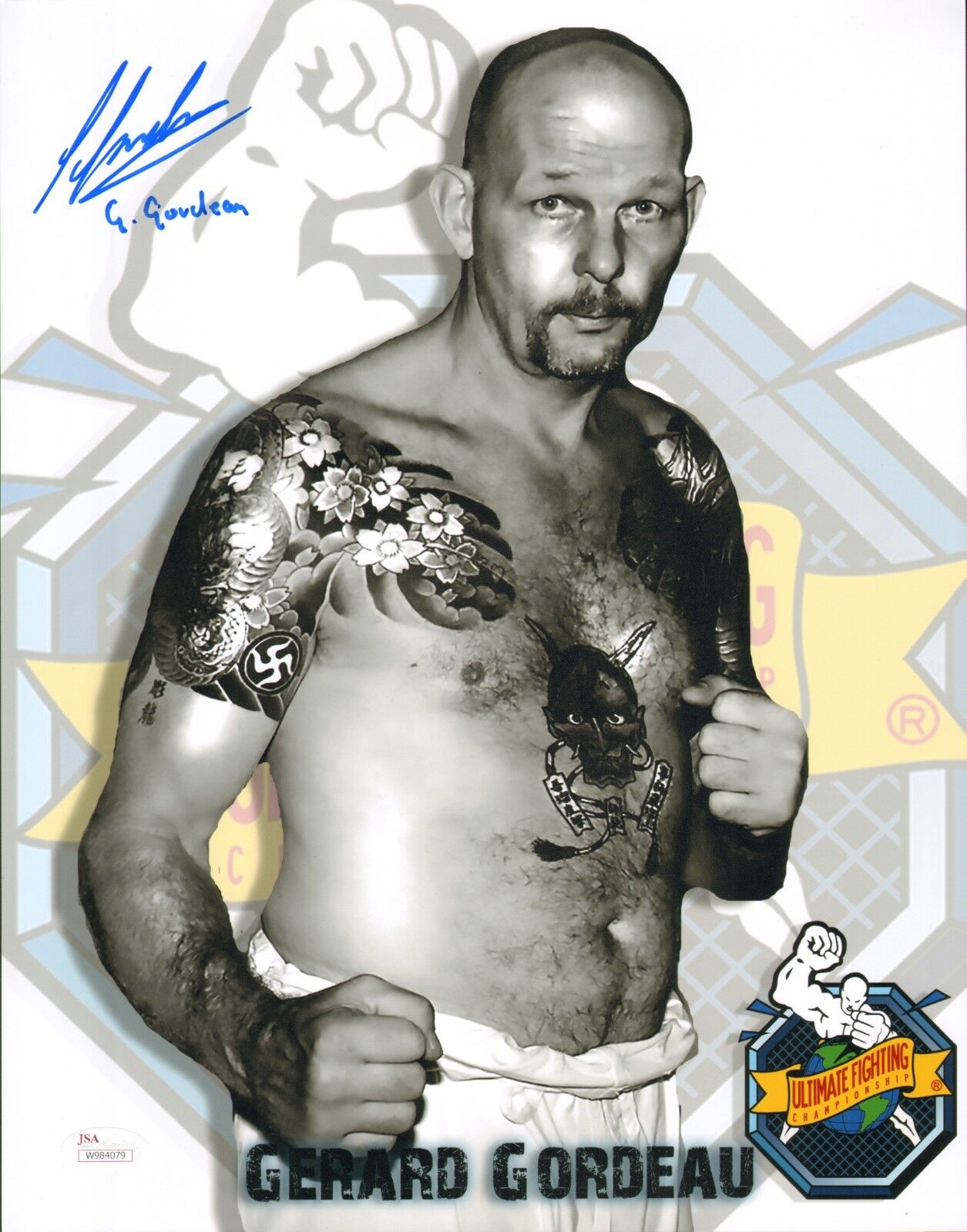 Gerard Gordeau Signed 11x14 Photo Poster painting JSA COA UFC 1 1993 Picture Autograph Vale Tudo