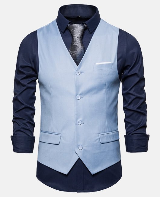 Business Plain Single Breasted Blazer Vest