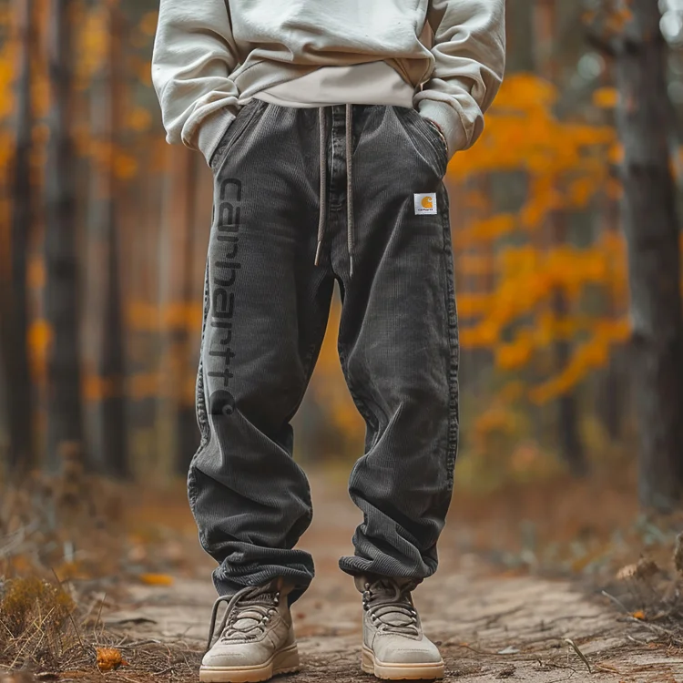 Vintage Outdoor Men's Corduroy Overalls Trousers