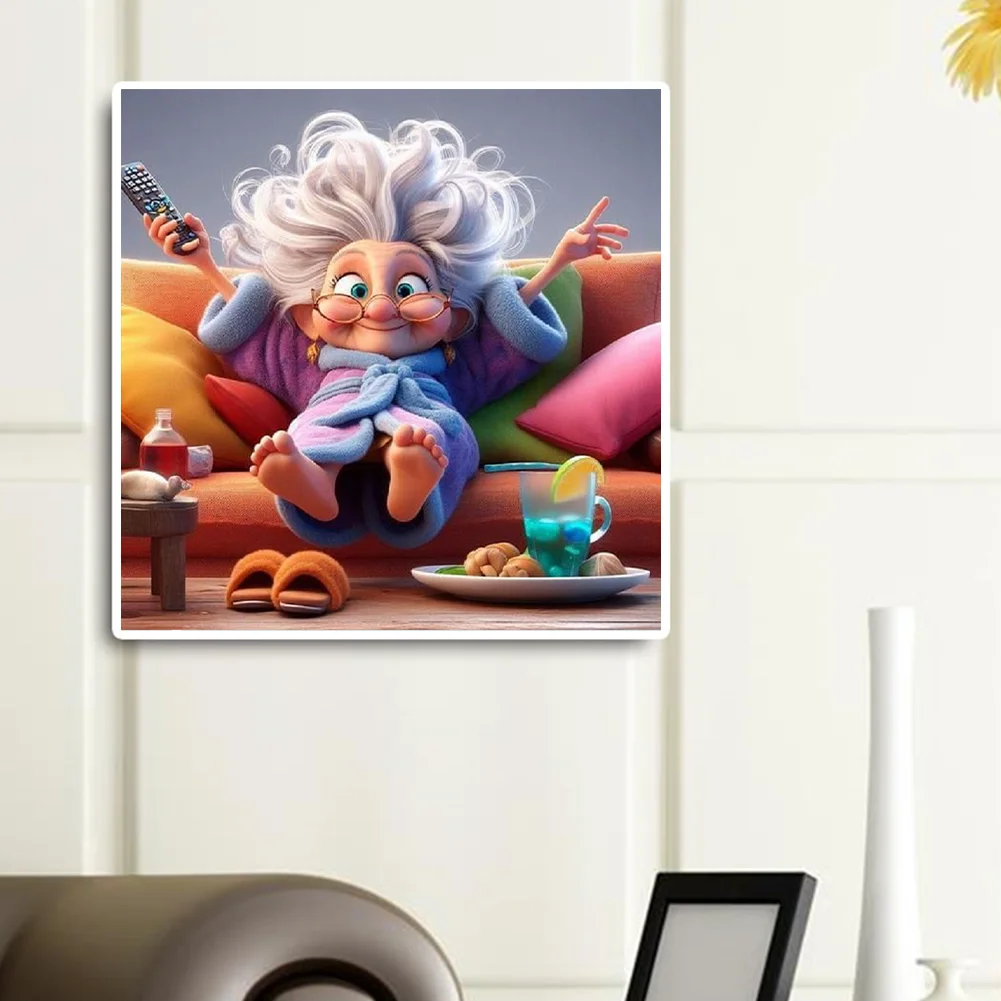 Diamond Painting - Full Round Drill - Grandma(Canvas|30*30cm)