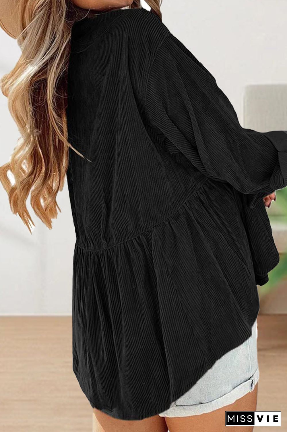 Casual Solid Solid Color Turndown Collar Tops