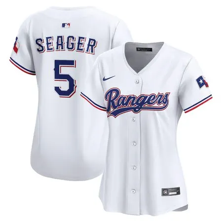 Women's Texas Rangers #5 Corey Seager  White Home Limited Jersey