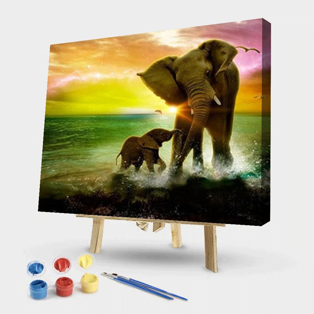 Elephant - Painting By Numbers - 50*40CM gbfke