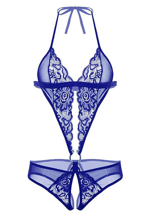 Women's Lace Hanging Neck One-piece Underwear