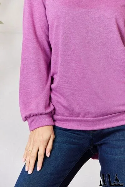 MidiSono - BiBi Tie Back Drop Shoulder Long Sleeve Top