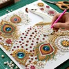 Framed Diamond Painting - Special Shaped - Peacock (25x25cm)