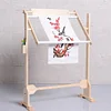 Adjustable Wooden Sewing Cross Stitch Frame Tabletop Embroidery Floor Stand