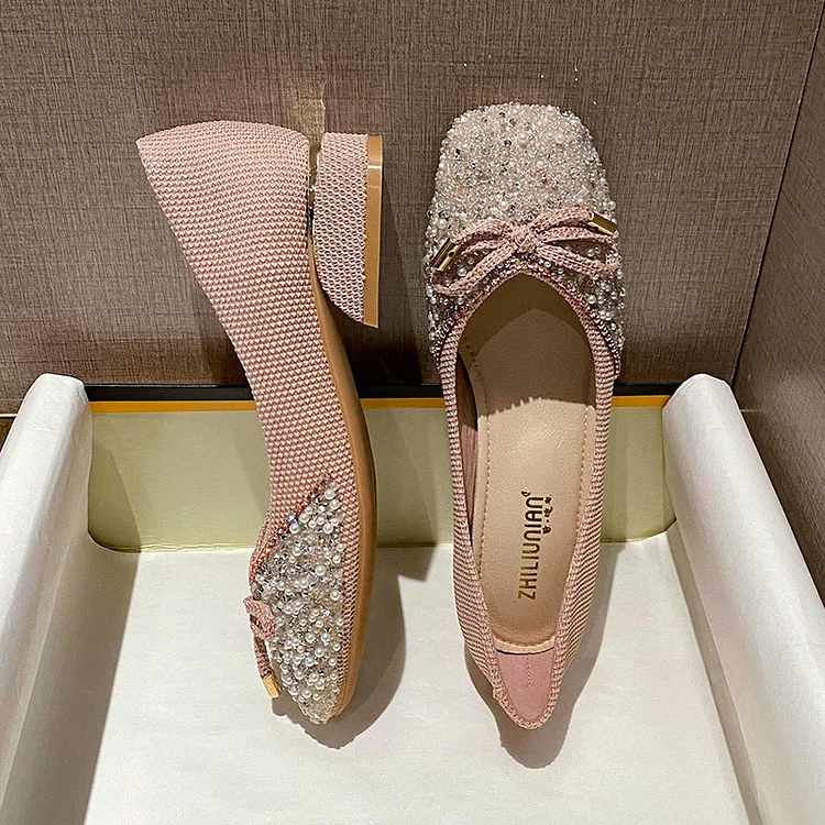 Women's Rhinestone Flats Fashion Sequin Wedding Shoes shopify Stunahome.com