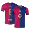 GAVI #6 Barcelona Home Authentic Soccer Jersey 2024/25 &ndash; Spotify Logo Without Text