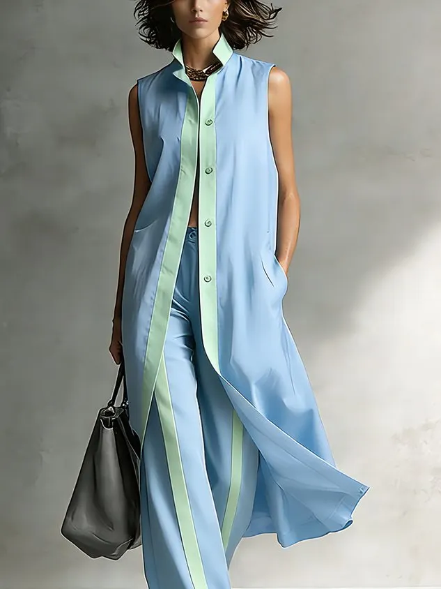 Urban Color Block Split Joint Shirt Collar Shirt mysite idetrend