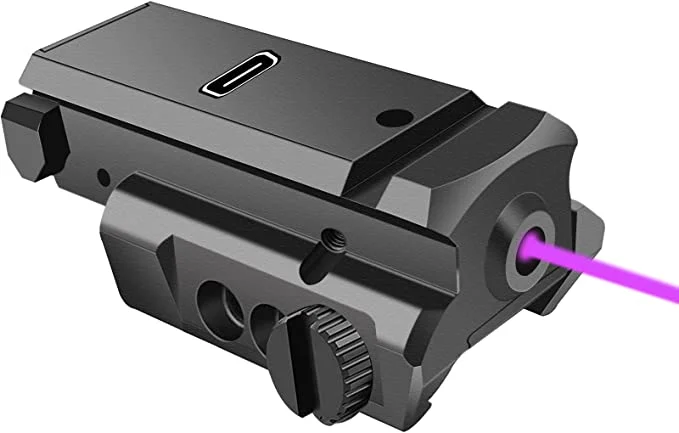 ohhunt® Red/Blue/Green/Purple Dot Laser Sight Compact Shockproof with Picatinny Rail for Pistol Handgun Gun Rifle USB Tup-C Charging Cable