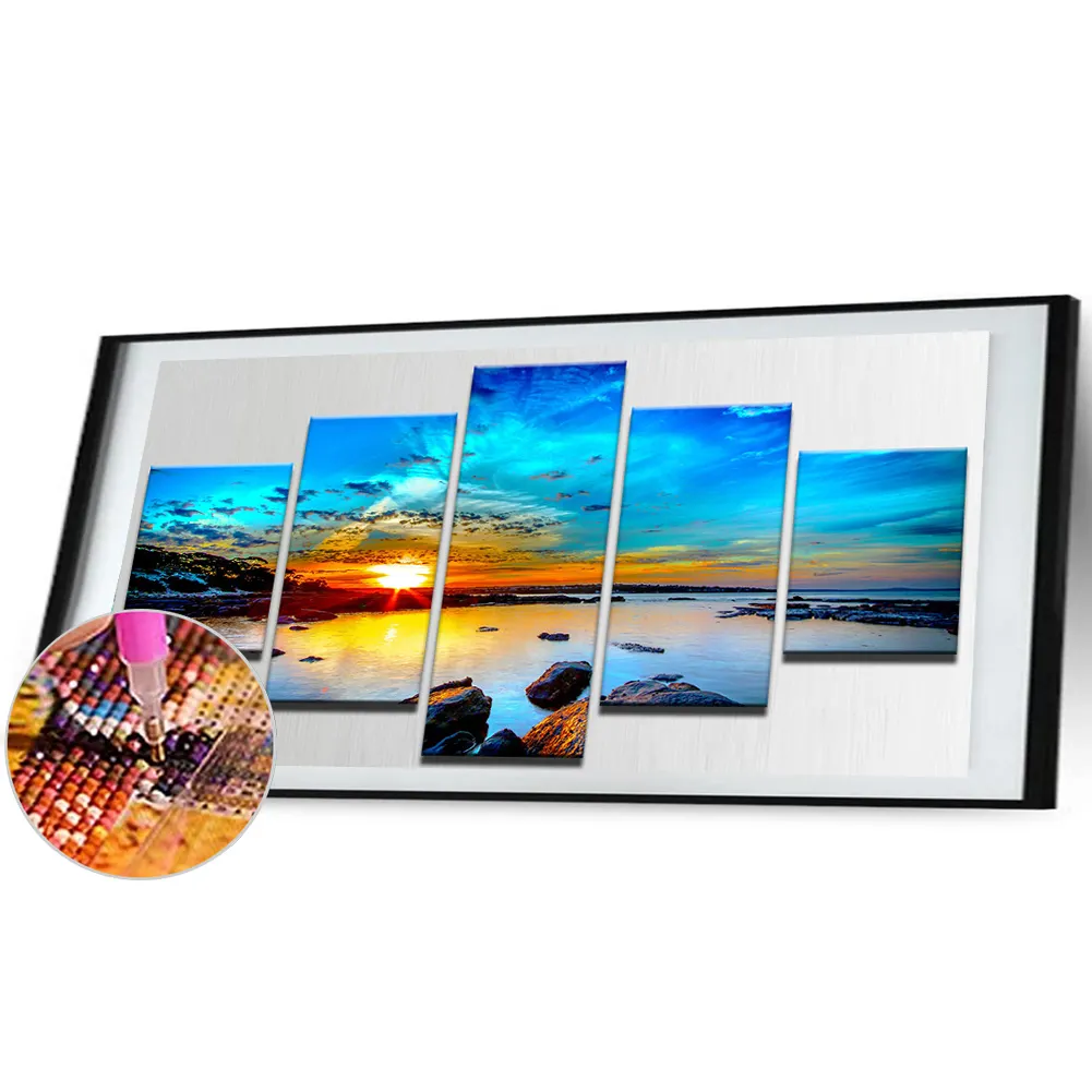 5pcs Diamond Painting - Full Round Drill - Sea(80*40cm)