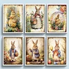 Retro Bunny - 11CT Stamped Cross Stitch - 40*60cm