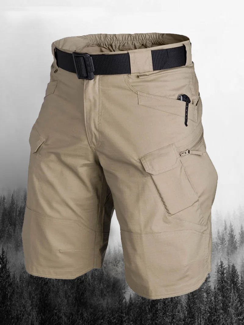 Men's Multi-Pockets Solid Color Cargo Pants Shorts