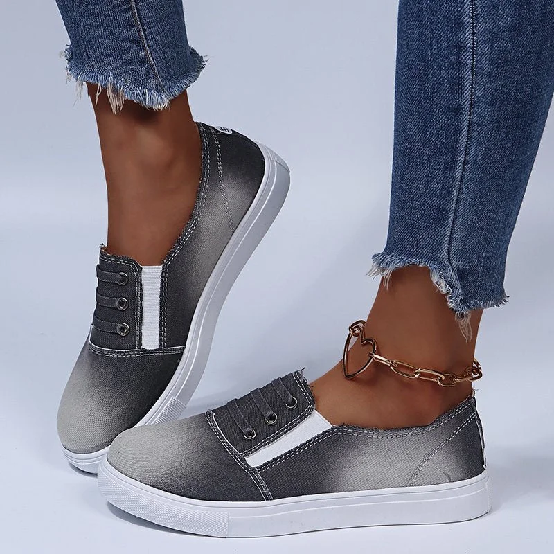 Women Canvas Shoes 2021 Casual Canvas Shoes Women Comfort Slip-on Shoes Women Plus Szie Fashion Flat Loafers Zapatillas De Mujer