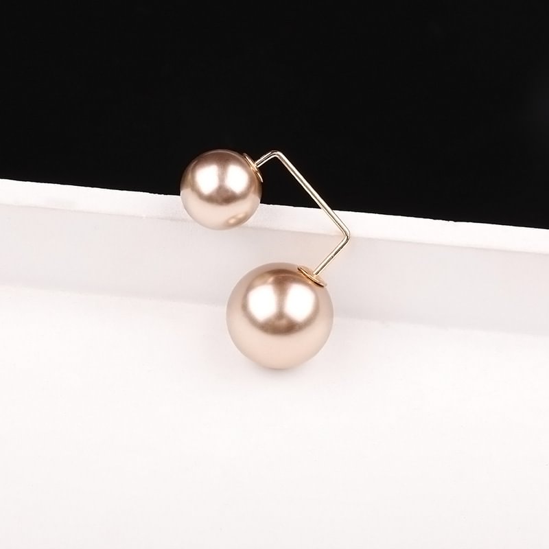 Fashion double pearl anti-go brooch