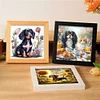 (US Local)4pcs/set Dachshund-11CT Stamped Cross Stitch Kit