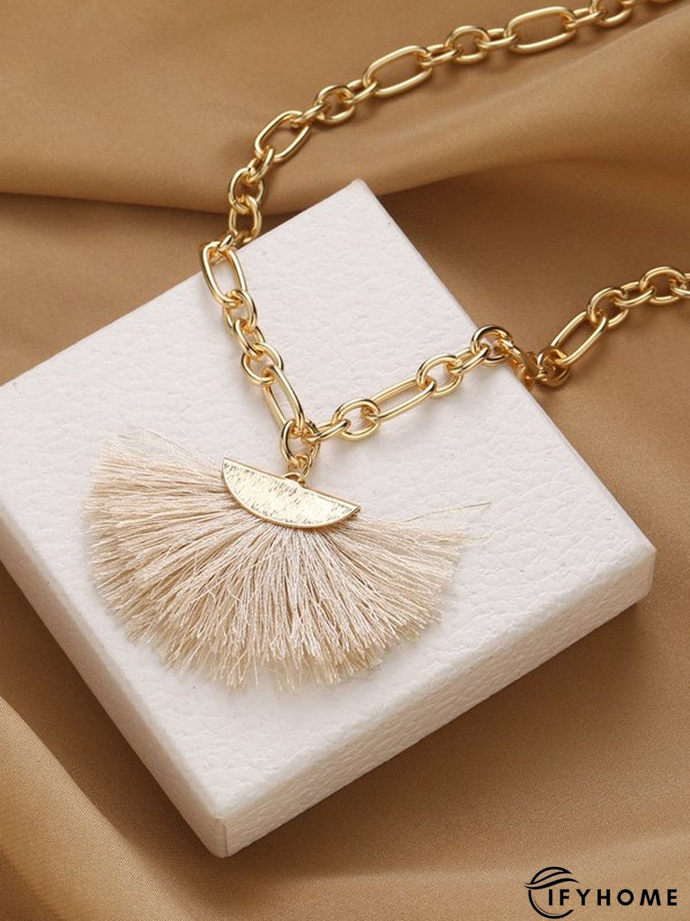 Boho Chain Tassel Pendant Necklace Beach Vacation Ethnic Jewelry | IFYHOME