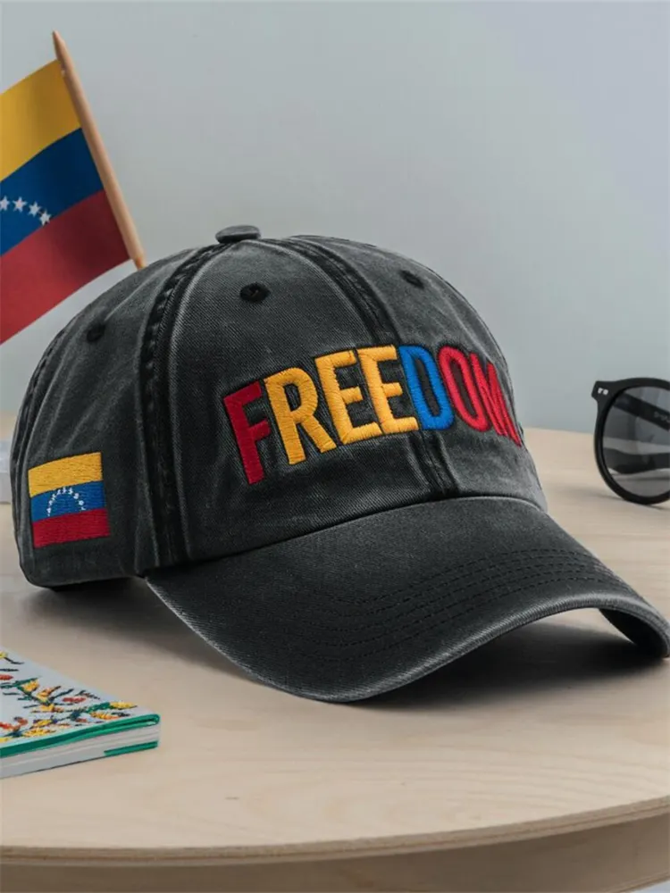 Freedom Venezuela Flag Washed Cap